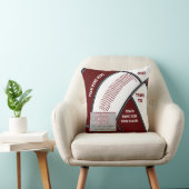 マルーン、ホワイト、バレパーソナライズされたーボールのコーチ贈り物 クッション (椅子)