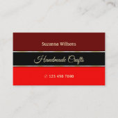 マルーン&レッド縁どオンブラックプロフェッショナル 名刺 (正面)