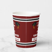 マルーン |卒業祝い白人卒業式 紙コップ (右)