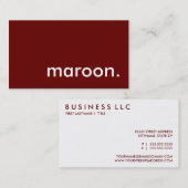 マルーン. 名刺 (正面/裏面)
