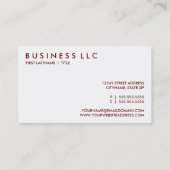 マルーン. 名刺 (裏面)