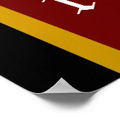 マルーン&金ゴールドスクール卒業額壁アート ポスター (角)