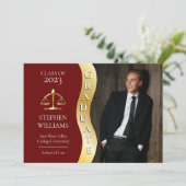 マルーン |金ゴールド大学院波法法法法学Grad 案内状 (スタンド正面)