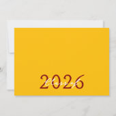 マルーン&金ゴールド6フォトフィルムストリップグラッド発表 招待状 (裏面)