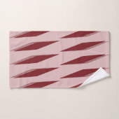 マルーン – 銅バラストライプ バスタオルセット (ハンドタオル)