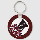 マルーン,黒,白,格安チアリーティングキーホルダー キーホルダー (裏面)