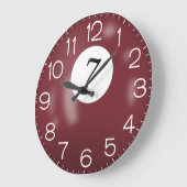 マルーン#7球 ラージ壁時計 (傾斜)