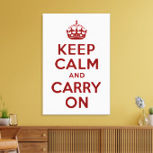 マルーンKeep Calm and Carry Onキャンバスプリント キャンバスプリント (インサイチュ (リビング))