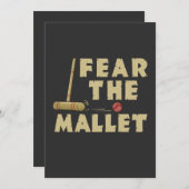 マレおもしろいット図を恐れるクロケ 招待状 (正面/裏面)