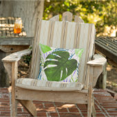 マレアモンステラ熱帯ハワイアンウォーターカラーグリーン アウトドアクッション (椅子)