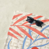 マレアモンステラ熱帯ハワイアン水カラー – 青 ビーチタオル (インサイチュ)