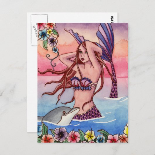 マレイハ – ドルフィンマーメイド葉書 ポストカード (正面/裏面)