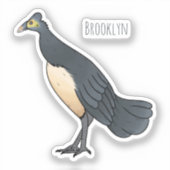 マレオ鳥の漫画イラストレーション シール (正面)