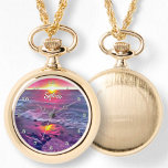マレコンサンセット0911ネックレスウォッチ 腕時計<br><div class="desc">の絵画「Malecon Sunset 0911」コレクション製品ページまたはクリック「」ボタカスタマイズンでパーソナライズされたデザインのオプションを表示する。メキシコのプエルトバ絵画ラルタにあるマレコンの美しい夕日を捉えた私の「マレコン・サンセット0911」から生まれたデザイン。このコレクションには一致する製品が含まれている。</div>
