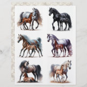 マレス&フォール・ウォーターカラー馬フシカット (正面/裏面)