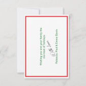 マレットクリスマスカード付きサンタブルーカニカスタム カード (裏面)