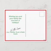 マレットクリスマスカード付きサンタブルーカニカスタム シーズンポストカード (裏面)