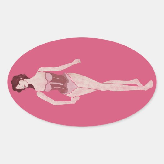 マレディーマネキン 楕円形シール (正面)