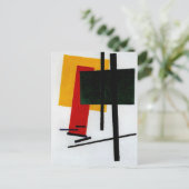 マレビッチ – スーパーマティズム1915、有名な抽象芸術アート ポストカード (スタンド正面)