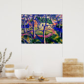 マレビッチ – リンゴの木の花 ポスター (キッチン)