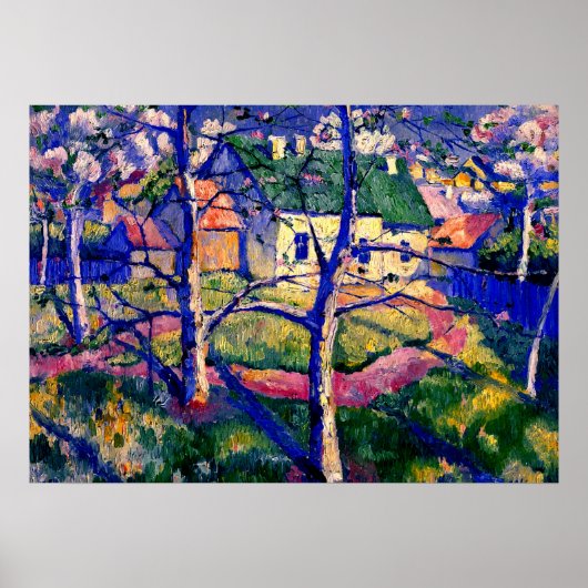 マレビッチ – リンゴの木の花 ポスター (正面)