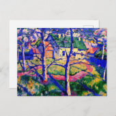 マレビッチ – リンゴの木の花 ポストカード (正面/裏面)