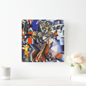 マレヴィッチ・カジミール・ザ・ナイフ・グラインダー スクエア壁時計 (ホーム)