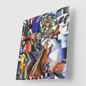 マレヴィッチ・カジミール・ザ・ナイフ・グラインダー スクエア壁時計 (傾斜)