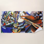 マレヴィッチ・カジミール・ザ・ナイフ・グラインダー ビーチタオル (正面)