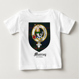 マレーの一族はバッジのタータンチェックの頂点に達します ベビーTシャツ