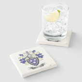 マレーの家紋の紋章付き外衣 ストーンコースター (横)