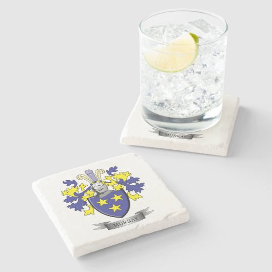 マレーの紋章付き外衣 ストーンコースター (横)