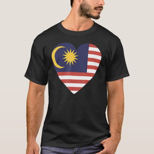 マレーシアおみやげ女子男性へ国旗 Tシャツ (正面)