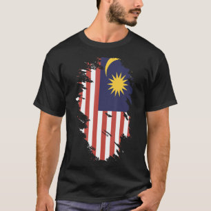 マレーシアおみやげ女子男性へ国旗 Tシャツ