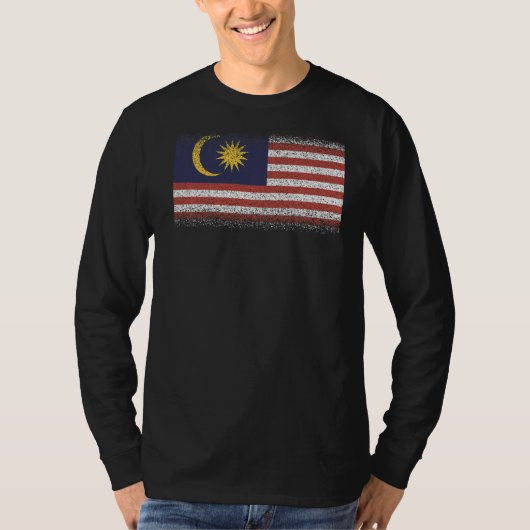 マレーシアおみやげ女子男性へ国旗 Tシャツ (正面)