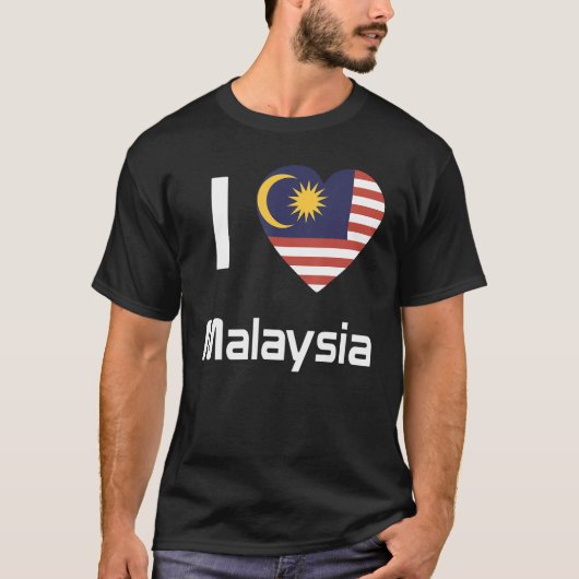 マレーシアおみやげ女子男性へ国旗 Tシャツ (正面)