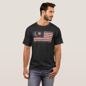 マレーシアおみやげ女子男性へ国旗 Tシャツ (正面フル)