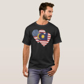 マレーシアおみやげ女子男性へ国旗 Tシャツ (正面フル)