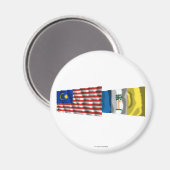 マレーシアとペナン国旗 マグネット (正面/裏面)