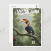 マレーシアのタマンネガラホーンビル ポストカード (正面/裏面)