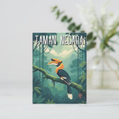 マレーシアのタマンネガラホーンビル ポストカード (スタンド正面)