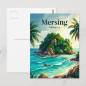 マレーシアのダヤン島 ポストカード (正面/裏面)