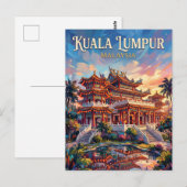 マレーシアのティエン・ハウ寺院 ポストカード (正面/裏面)