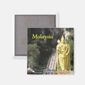 マレーシアのバトゥ洞窟の銅像マグネット マグネット (正面/裏面)