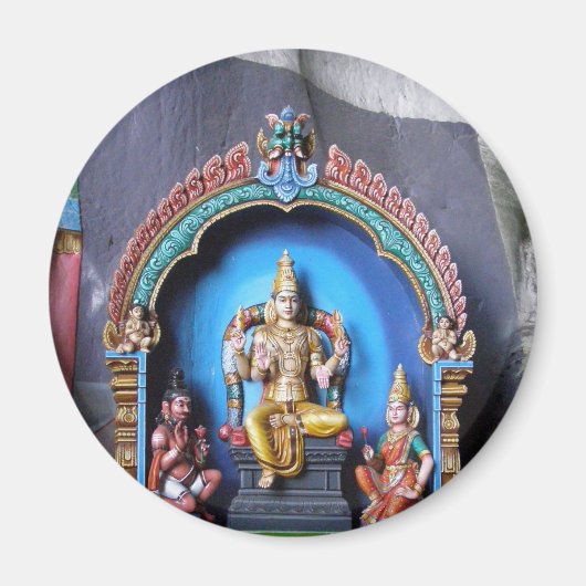 マレーシアのバトゥ洞窟ヒンドゥーの神殿 マグネット (正面)