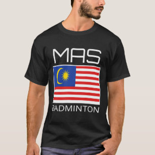マレーシアのバドミントンチームマレーシアアスリートMAS国旗 Tシャツ