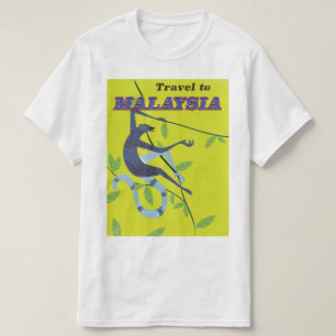マレーシアのビンテージスタイルの旅行ポスター Tシャツ