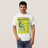 マレーシアのビンテージスタイルの旅行ポスター Tシャツ (正面フル)