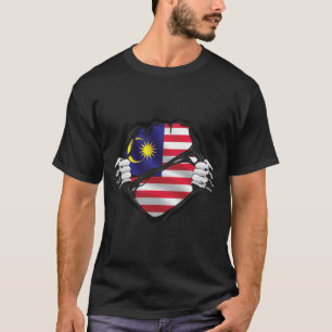 マレーシアのピュアルーツ州旗ブラック Tシャツ