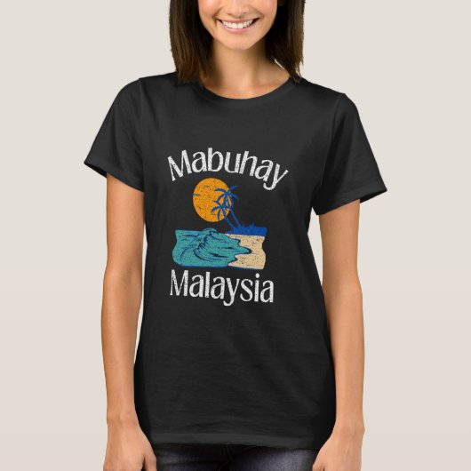 マレーシアのマブヘイ・フィリピンGreeting Tagalog Pino Tシャツ (正面)